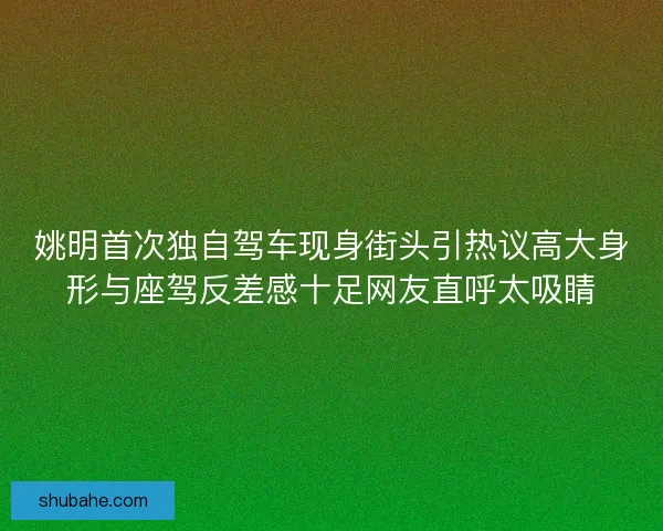 姚明首次独自驾车现身街头引热议高大身形与座驾反差感十足网友直呼太吸睛